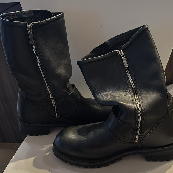 Harley Davidson zip up leather boots - Picture 4 of 5